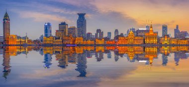 Çin 'in Şangay Bund bölgesinde.