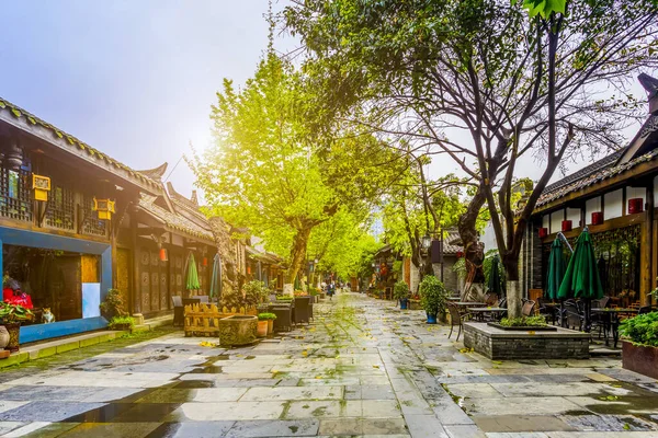 Alte Gebäude Der Kuan Alley Und Zhai Alley Chengdu Sichuan — Stockfoto