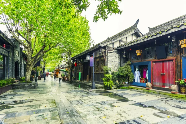 Παλιά Κτίρια Στο Kuan Alley Και Zhai Alley Chengdu Sichuan — Φωτογραφία Αρχείου