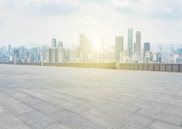 Urban construction roads and skyline