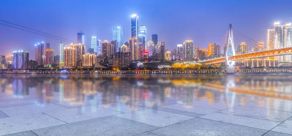 Road Ground Chongqing Paisagem Arquitetônica Urbana Skyline — Fotografia de Stock