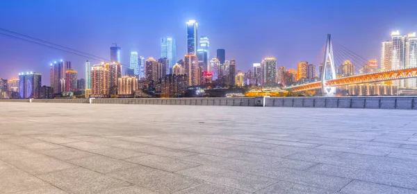 Terreno Del Camino Paisaje Arquitectónico Urbano Chongqing Skyline —  Fotos de Stock