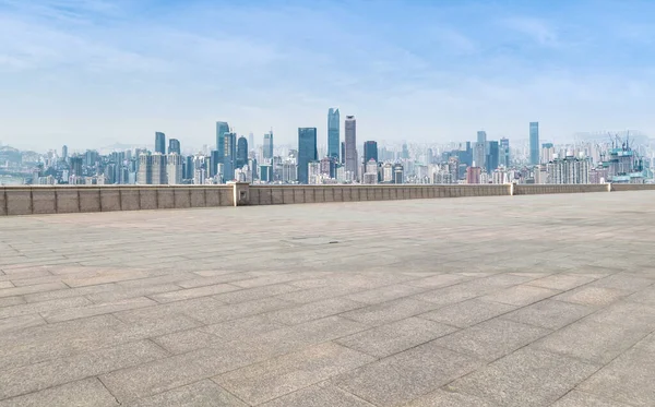 Road Ground Chongqing Urban Architectural Landscape Skyline — Stock Photo, Image