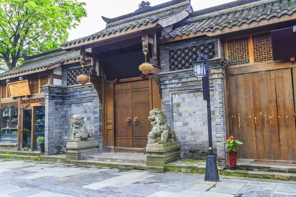 Παλιά Σπίτια Στο Kuan Alley Και Zhai Alley Chengdu — Φωτογραφία Αρχείου