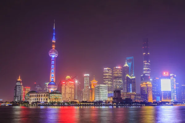 Shanghai Vista Serale Paesaggio Urbano — Foto Stock