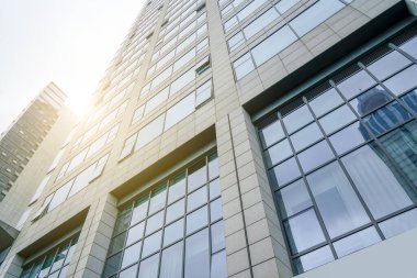 Çin 'in iş bölgesinde modern ofis binası