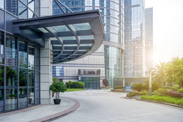 Çin 'in iş bölgesinde modern ofis binası