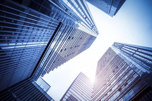 Una Vista Ángulo Bajo Del Edificio Comercial Shangai China — Foto de Stock