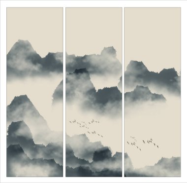 Mürekkep boyası geleneksel arkaplan