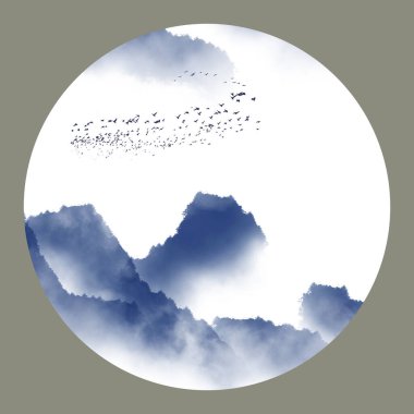 Mürekkep boyası geleneksel arkaplan