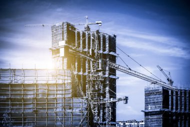 Kentsel kentteki inşaat alanı