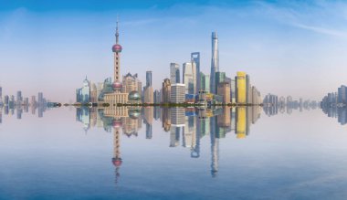 Çin 'in Şangay Bund bölgesinde.