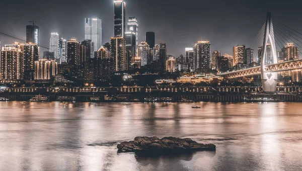 Ciudad Noche Horizonte —  Fotos de Stock