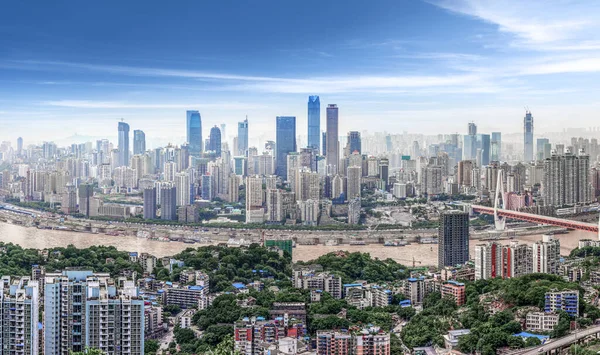 Skyline Miejskiego Krajobrazu Architektonicznego Chongqing — Zdjęcie stockowe