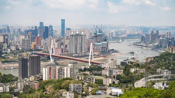 Chongqing Arquitetura Urbana Paisagem Horizonte — Fotografia de Stock