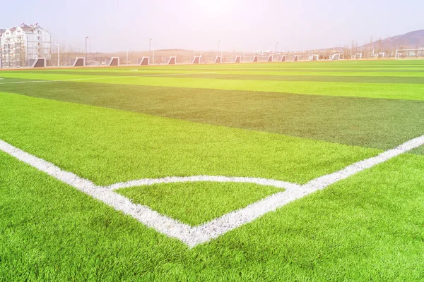 Campo Fútbol Césped Verde — Foto de Stock