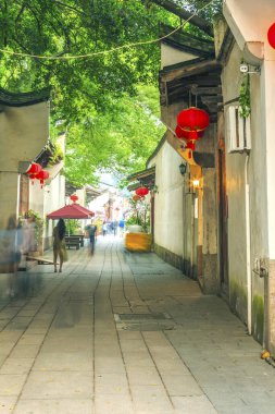 Çin 'deki Fuzhou Caddesi.