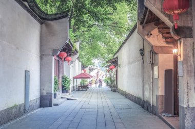 Çin 'deki Fuzhou Caddesi.