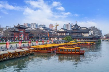 Nanjing Qinhuai Nehri manzarası