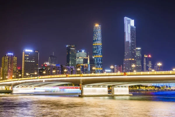 Night Scene Urban Architectural Landscape Guangzhou — Stock Photo, Image