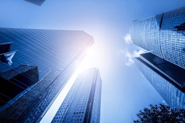 Lujiazui Finans Bölgesi 'nde gökdelen manzarası, Sh