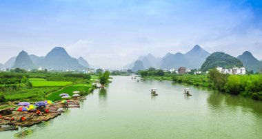 Guilin Lijiang manzara manzarası