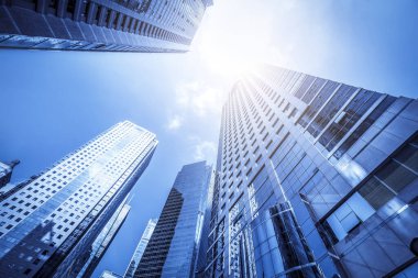 Shanghai Finans Bölgesi 'nde gökdelenler inşa ediliyor.