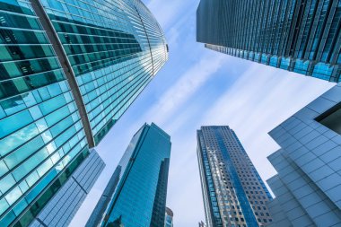 Shanghai Finans Bölgesi 'nde gökdelenler inşa ediliyor.