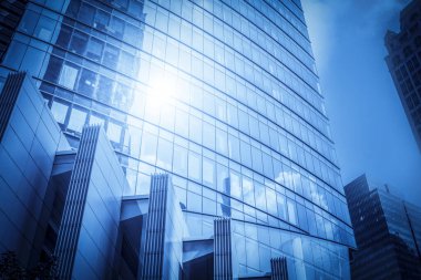 Shanghai Finans Bölgesi 'nde gökdelenler inşa ediliyor.