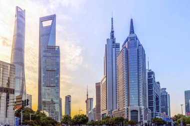 Lujiazui, Şangay 'da kentsel mimari manzara