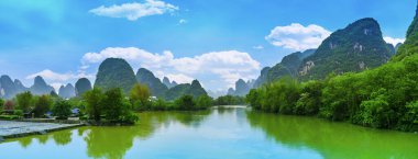 Guilin Lijiang. Güzel doğal manzara.