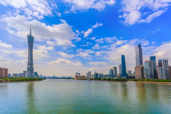 Guangzhou Stad Architectuur Landschap Skyline — Stockfoto