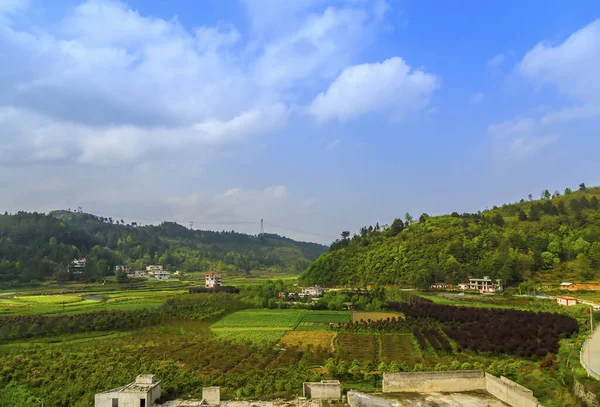 Terreni Agricoli Verdi Cina — Foto Stock