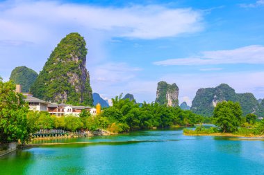 Lijiang Nehri Yulong Nehri Güzel manzara