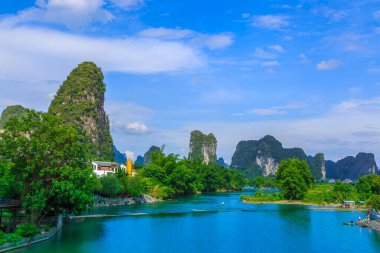 Lijiang Nehri Yulong Nehri Güzel manzara