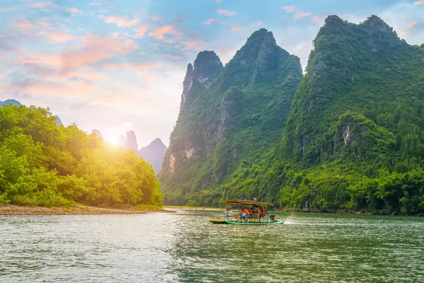 Yangshuo Xingping Lijiang Rivier Natuur Landschap — Stockfoto