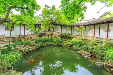 Çin 'deki Suzhou bahçeleri.