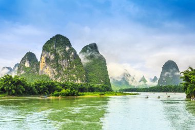 Guilin Lijiang Nehri manzarası