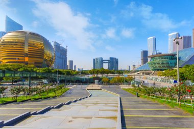 Kentsel mimari manzara ve ufuk çizgisi