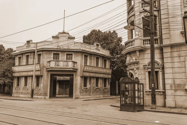 Old Shanghai Arsitektur Jalan — Stok Foto