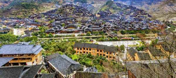 Zicht Het Dorp Guizhou Miao — Stockfoto