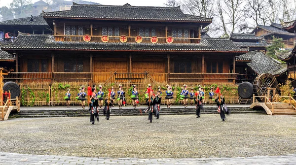 Guizhou Miao köyü manzarası