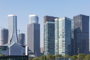 Kentsel mimari manzara ve ufuk çizgisi