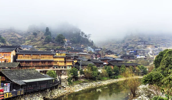 Guizhou Miao Vista Del Pueblo — Foto de Stock