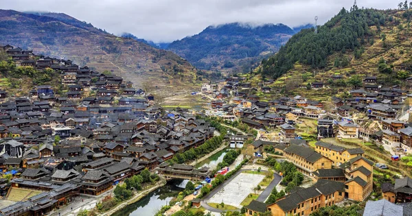 Guizhou Miao Dorf Ansicht — Stockfoto