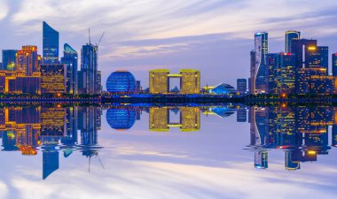 Hangzhou CBD gece görüntüsü