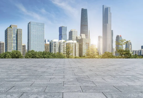 Perspectives Pour Les Carreaux Sol Carré Vides Guangzhou Urbain — Photo