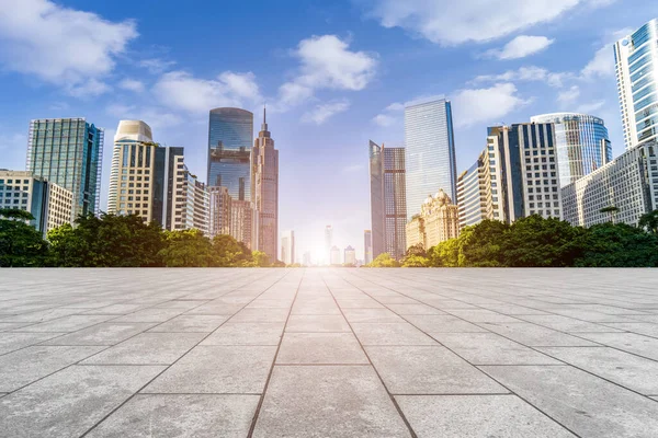 Perspektivy Pro Prázdné Čtvercové Dlaždice Města Guangzhou — Stock fotografie