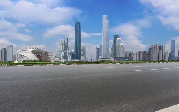 Guangzhou City Square Road Architectural Landscape Skyline — Stock Photo, Image