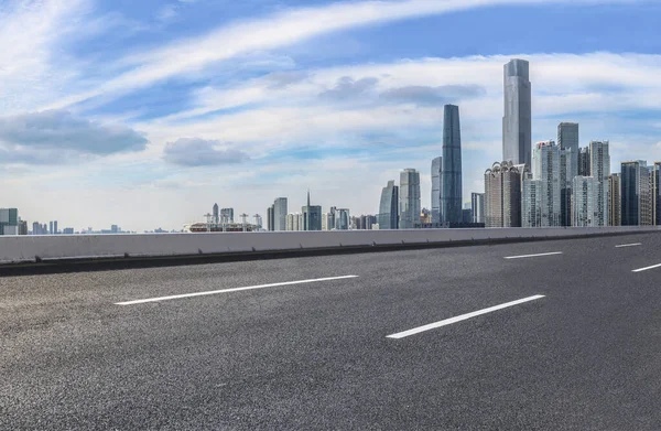 Empty Asphalt Road Built Modern Commercial Building — Stock Photo, Image